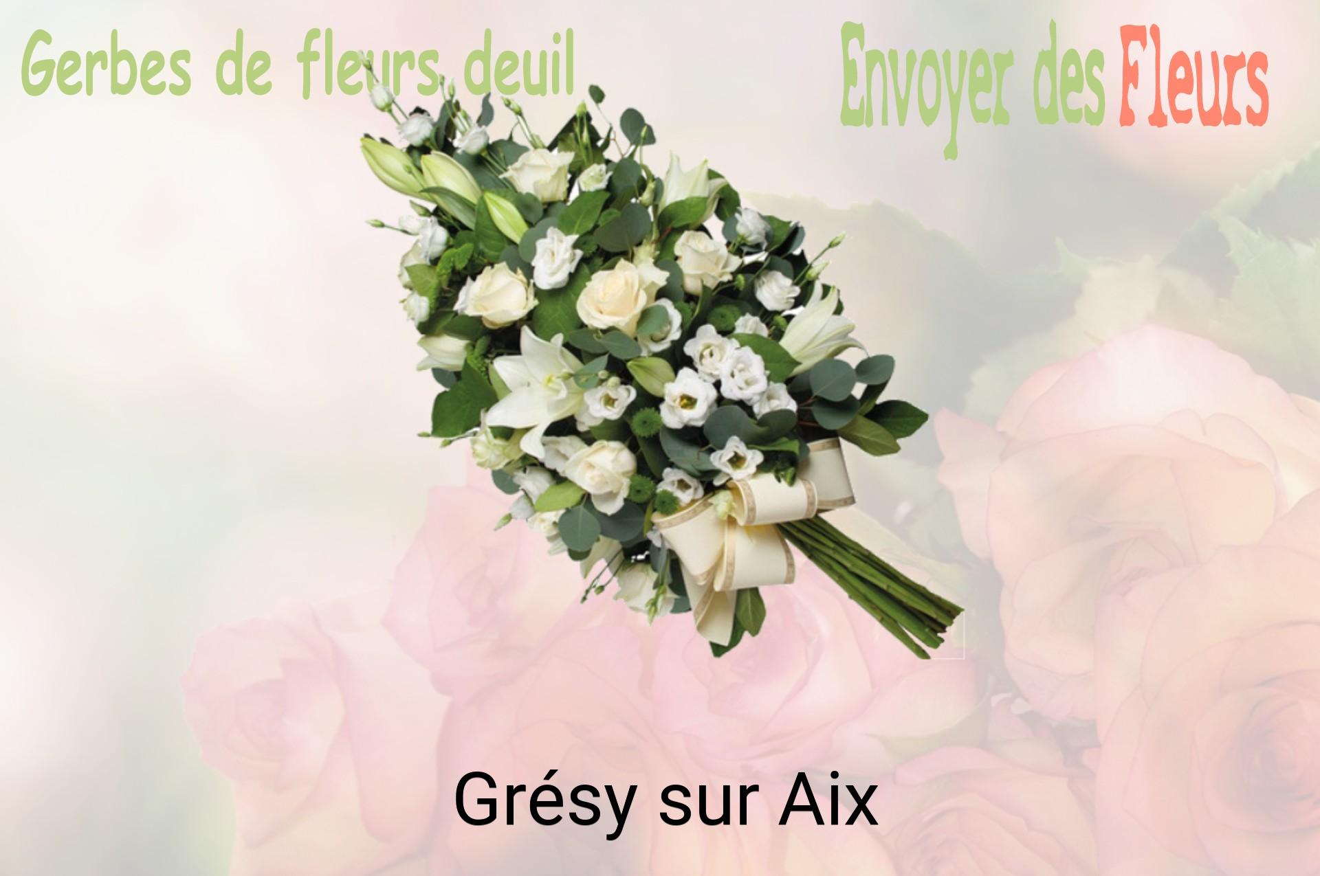 Gerbe de fleurs de deuil livrée à Grésy-sur-Aix